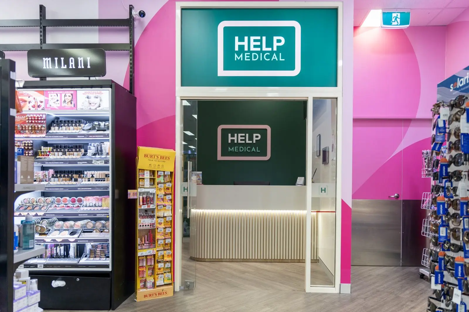 The entrance to Help Medical inside Priceline Pharmacy Pacific Fair, where the QML collection room is